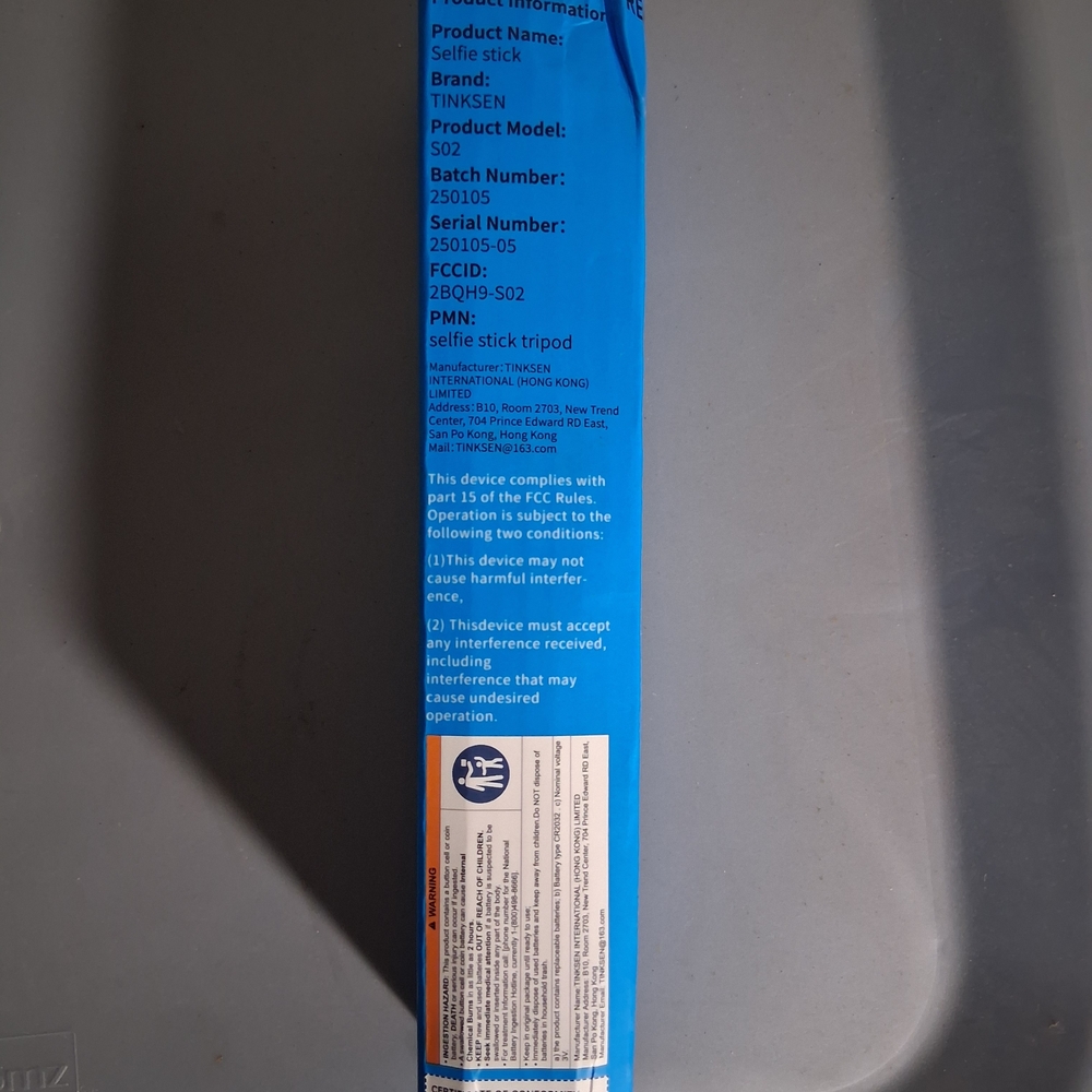 Blue Remote Control Selfie Stick - Picture 2 of 4